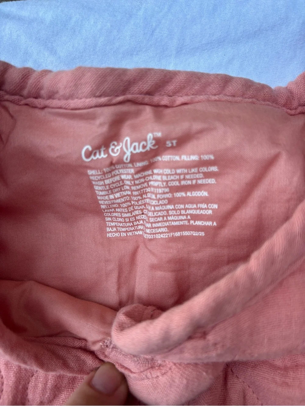 Cat & Jack Mauve Quilted Button-Front Girls' Jacket